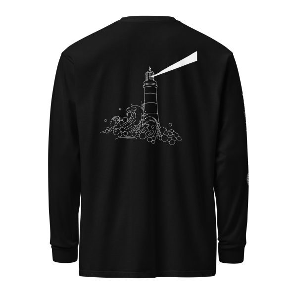 NEW - ROL Unisex Black Long Sleeve Shirt w Lighthouse on Back - Image 2