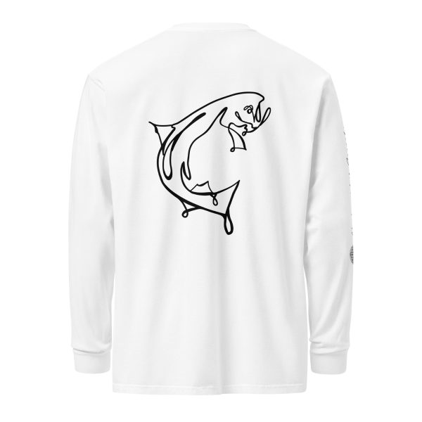 NEW - ROL Unisex White Long Sleeve Shirt w Fish on Back - Image 2