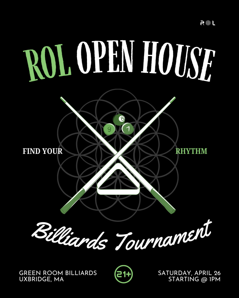 rhythm of life open house graphic poster april 2025