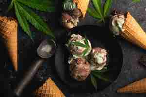 marijuana with ice cream during the summer for enjoying new strains while relaxing during the season